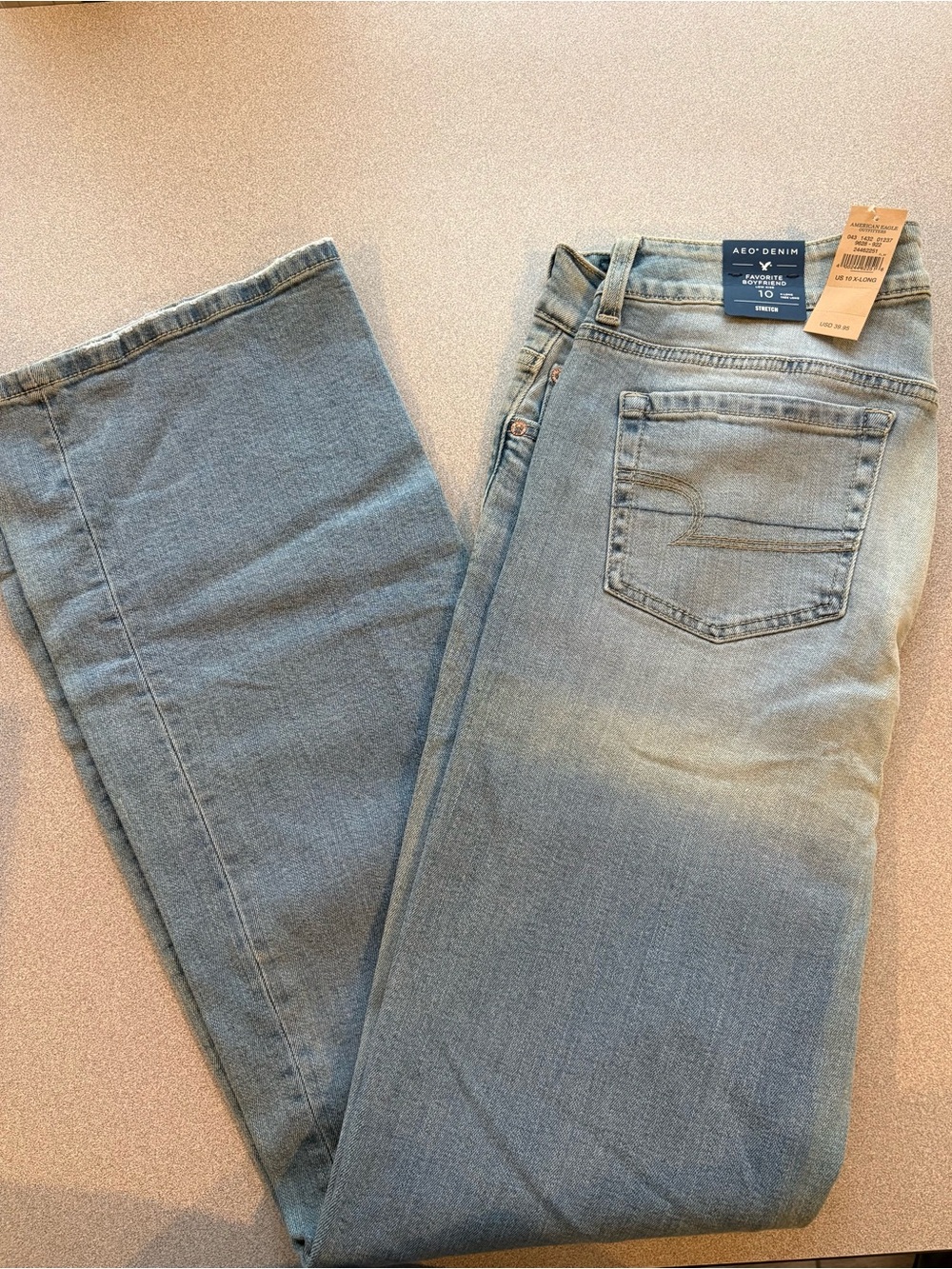 American Eagle Outfitters Women’s Favorite Boyfriend Low Rise Jeans - Light Blue